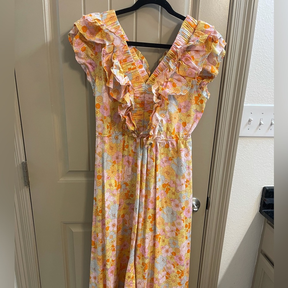 KARLIE floral maxi dress